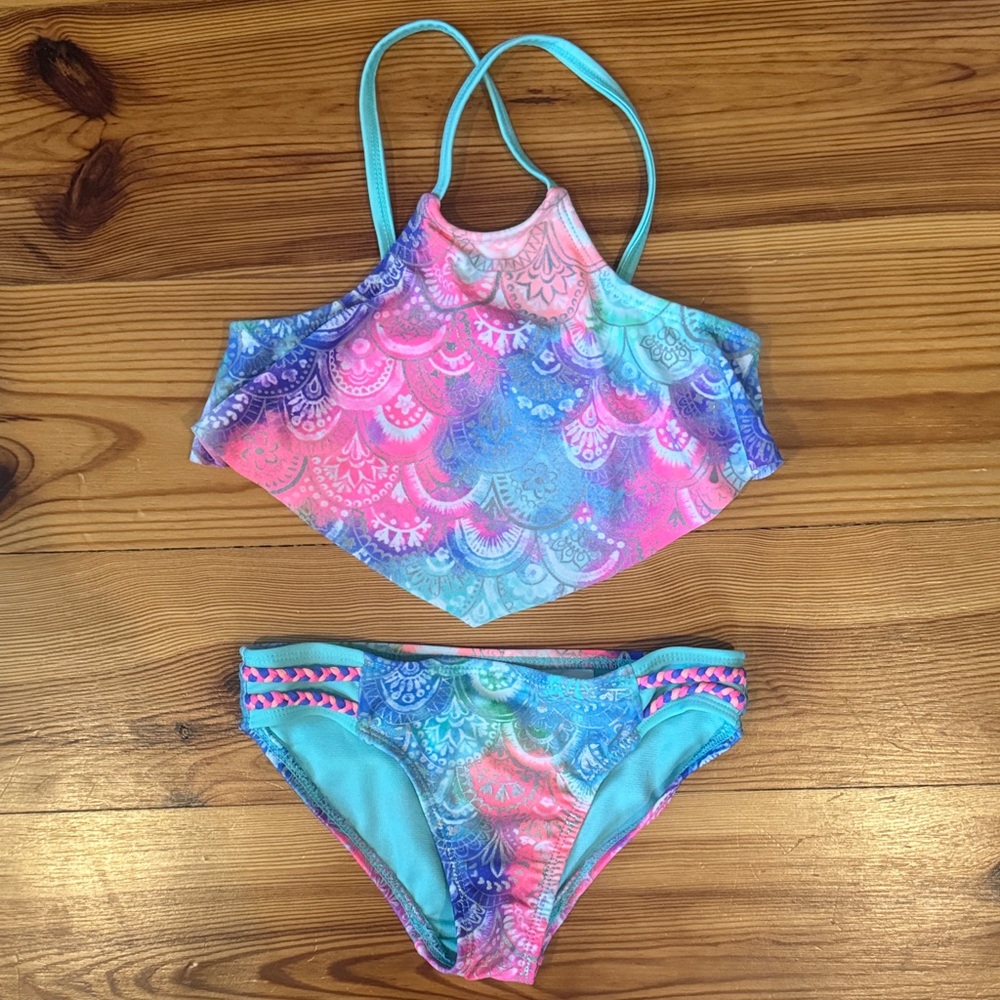 EUC Wonder Nation Multicolor Kids Swim Bikini size XS (4-5)